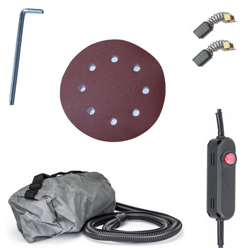 Ponceuse À Plâtre À Main 1400 W LED 360° Sac 12 Disques Abrasifs