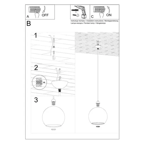 Lampe Pendante Ball Jaune
