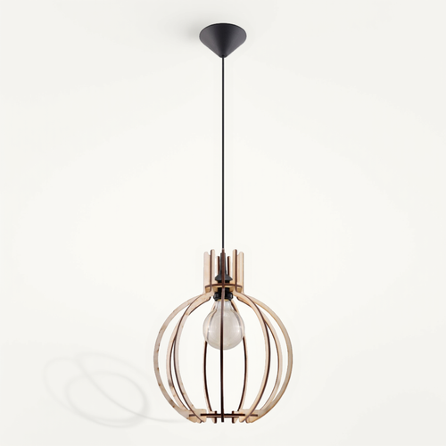 Lampe Pendante Arancia En Bois Naturel