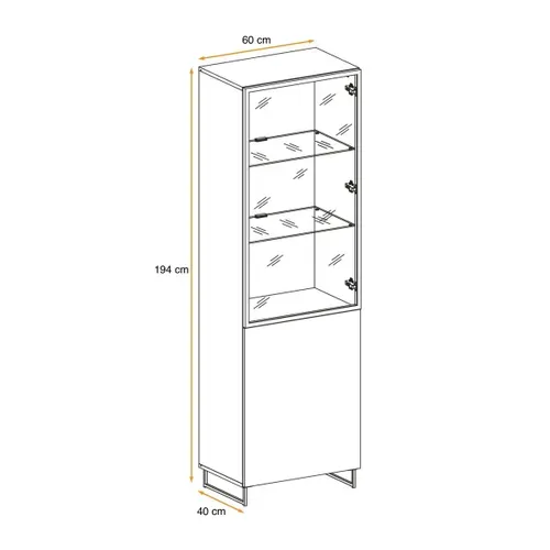 Vaisselier Design 2 étagères "plank" 194cm Naturel