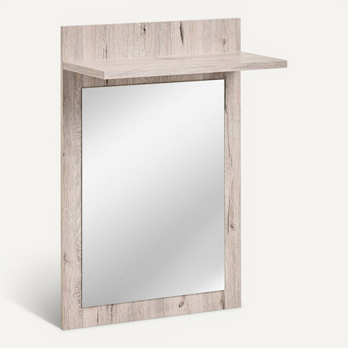 Miroir étagère En Bois "gustavo" 88cm Naturel