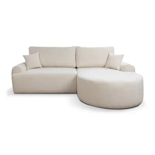 Canapé D'angle Droit Avec Fonction De Couchage Arte Premium Coffre En Crémeux