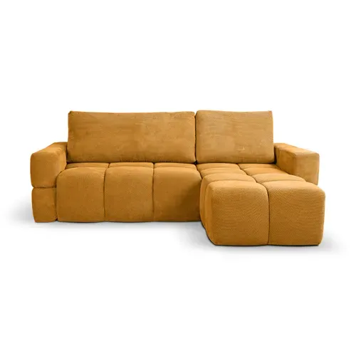 Canapé D'angle Réversible Convertible Fumo Moutarde
