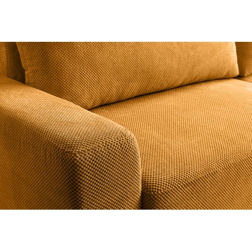 Canapé D'angle Droit Avec Fonction De Couchage Soho Coffre En Moutarde