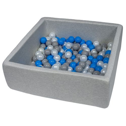 Velinda Piscine à Balles Pour Enfant – Aire De Jeu + 150 Balles – Diamètre 80 Cm – Housse Lavable – Gris