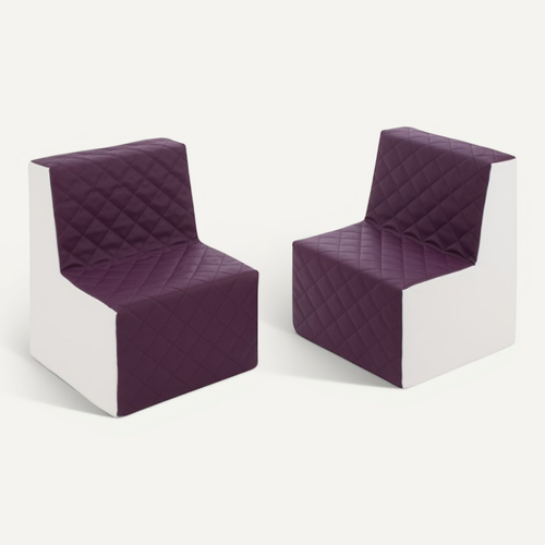 Ensemble De Meubles En Mousse Blanc Violet