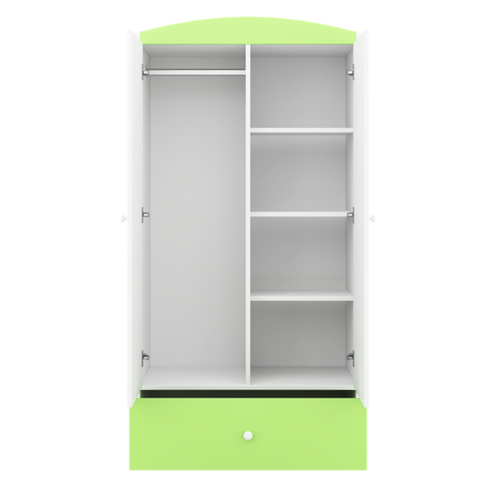 Armoire Enfant 2 Portes Et 1 Tiroir - Pistache