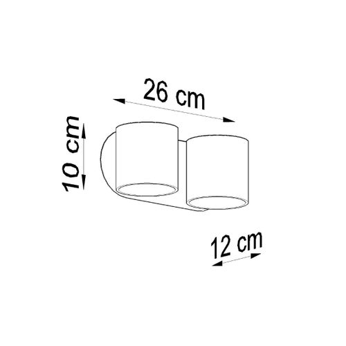 Applique Orbis 2 Noir