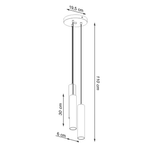 Lampe Suspendue Lagos 3p Noir