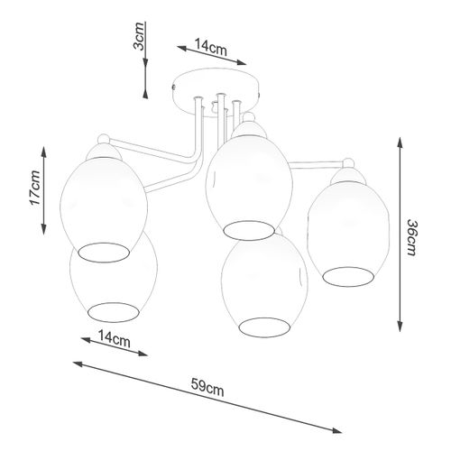 Lustre Fillan 5 Noir