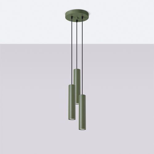 Lampe Pendante Lagos 3p Vert Olive