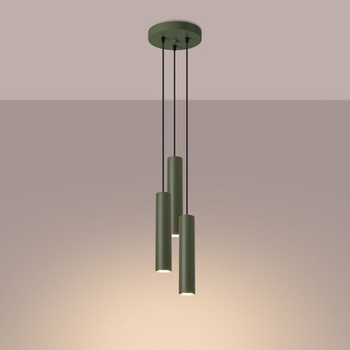 Lampe Pendante Lagos 3p Vert Olive