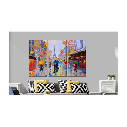 Tableau Imprimé "rainy Paris" 80 X 120 Cm