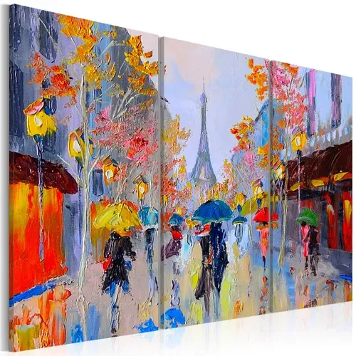 Tableau Imprimé "rainy Paris" 80 X 120 Cm