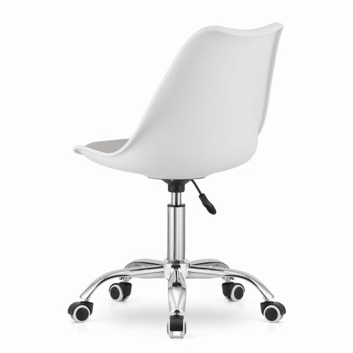 Chaise Pivotante Alba - Blanche Et Grise 61x41x52