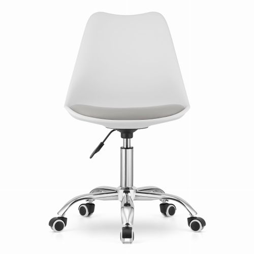Chaise Pivotante Alba - Blanche Et Grise 61x41x52