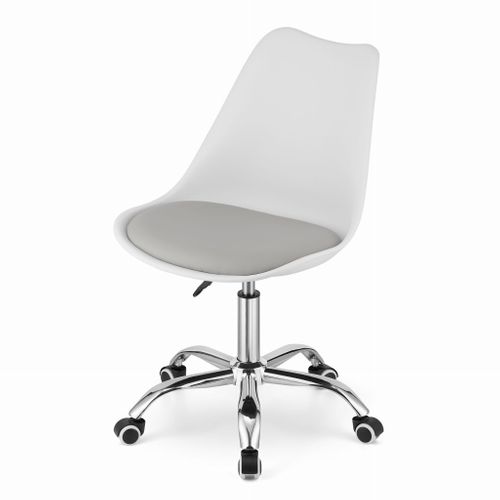 Chaise Pivotante Alba - Blanche Et Grise 61x41x52