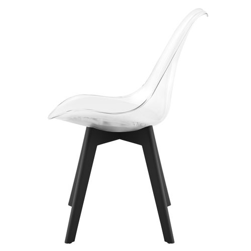 Chaise Mark - Transparentes / Pieds Noirs X 4 60x50x50
