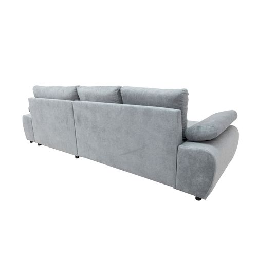Canapé d'angle convertible méridienne gauche ARGOS tissu aston 16 gray vue de derrière