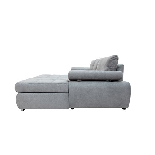 Canapé d'angle convertible méridienne droite ARGOS tissu Aston 16 gray vue de profil
