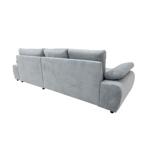 Canapé d'angle convertible méridienne droite ARGOS tissu Aston 16 gray vue de derrière