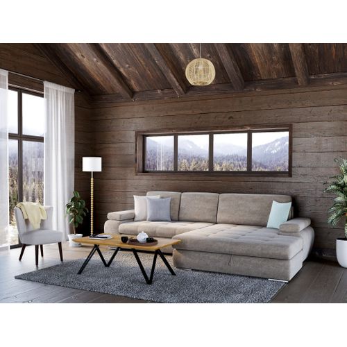 Canapé d'angle convertible méridienne droite ARGOS tissu Aston 2