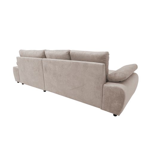 Canapé d'angle convertible méridienne droite ARGOS tissu Aston 2 vue de derrière