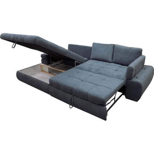 Canapé d'angle convertible méridienne gauche ARGOS tissu Aston steel 13