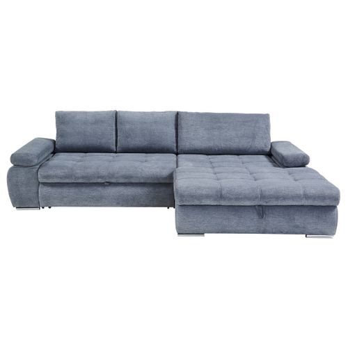 Canapé d'angle convertible méridienne droite ARGOS tissu Aston steel 13