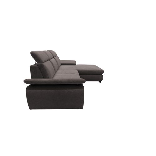 Canapé d'angle convertible COLBY méridienne à droite coloris mocca 6