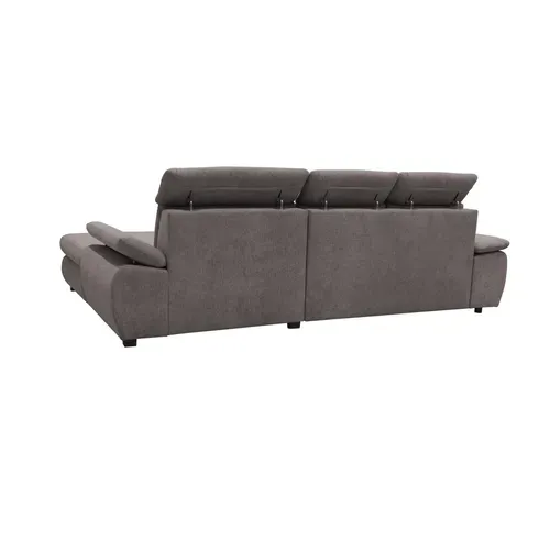 Canapé d'angle convertible COLBY méridienne à droite coloris mocca 6