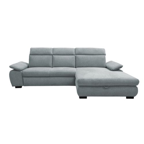 Canapé d'angle convertible COLBY méridienne à droite coloris ice blue 13