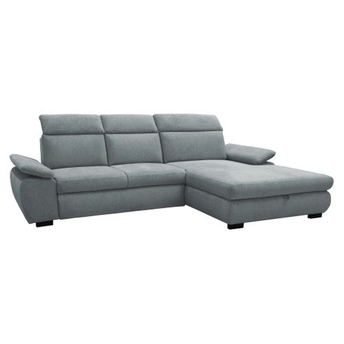 Canapé d'angle convertible COLBY méridienne à droite coloris ice blue 13