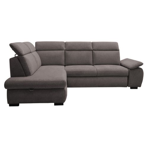 Canapé d'angle convertible COLBY coloris mocca 6 gauche