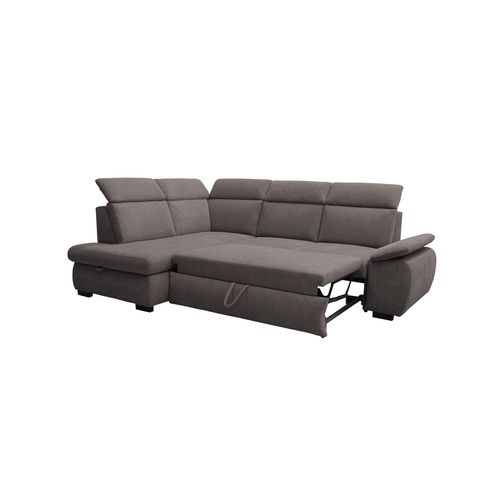 Canapé d'angle convertible COLBY coloris mocca 6 gauche