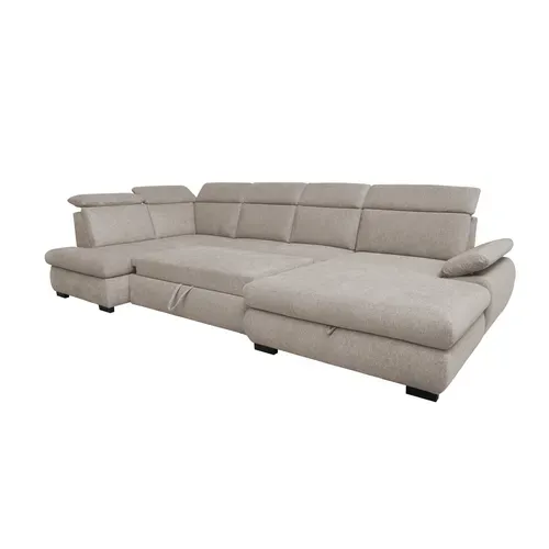 Canapé panoramique convertible COLBY terminal à gauche coloris stone 4