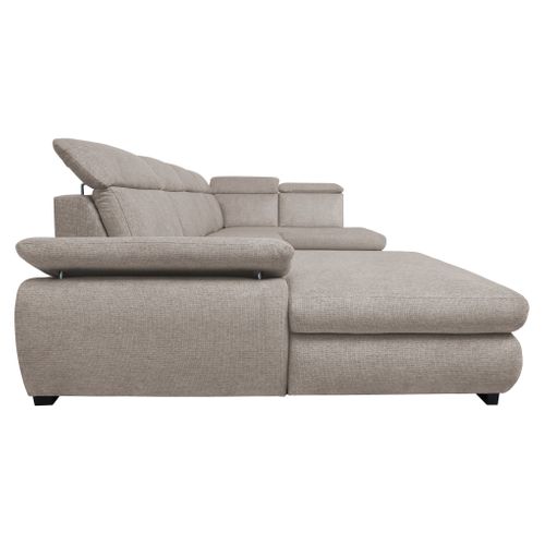 Canapé panoramique convertible COLBY terminal à droite coloris stone 4