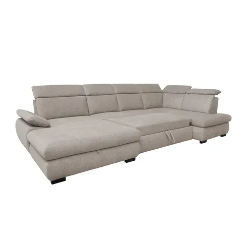Canapé panoramique convertible COLBY terminal à droite coloris stone 4