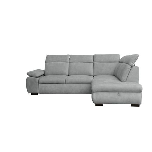 Canapé d'angle convertible COLBY coloris grey droit