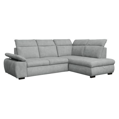 Canapé d'angle convertible COLBY coloris grey droit