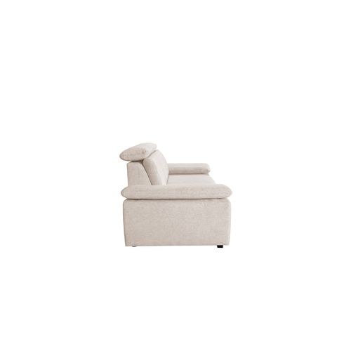 Canapé fixe 2  places COLBY coloris beige vue de profil