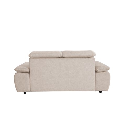 Canapé fixe 2  places COLBY coloris beige vue de derrière