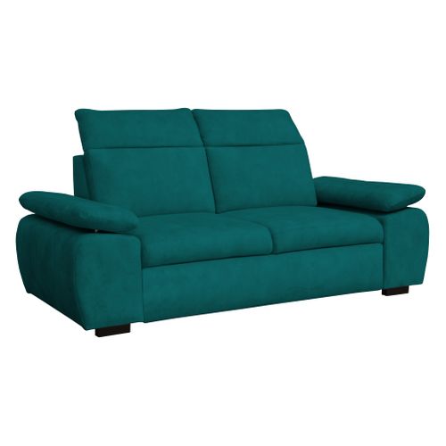 Canapé fixe 2  places COLBY coloris pétrol