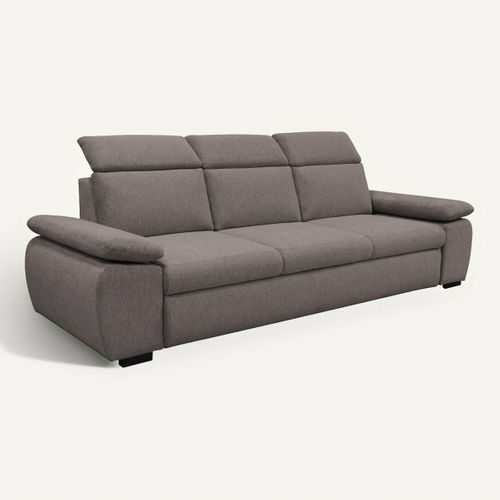 Canapé convertible 3 places COLBY coloris mocca 6 vue 3/4