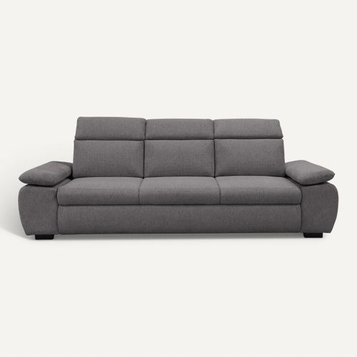 Canapé convertible 3 places COLBY coloris anthracite 19 vue de face