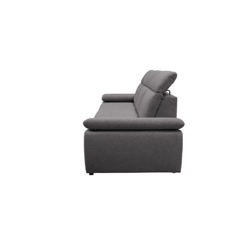 Canapé convertible 3 places COLBY coloris anthracite 19 vue de profil