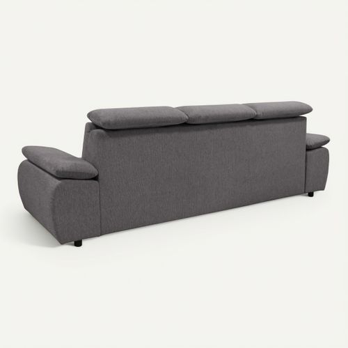 Canapé convertible 3 places COLBY coloris anthracite 19 vue de derrière