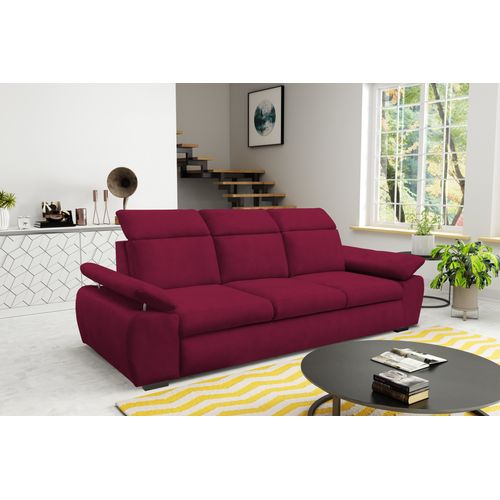 Canapé 3 places fixe COLBY coloris burgundy 6