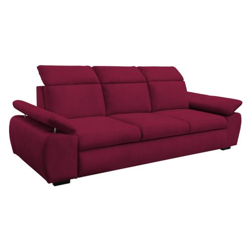 Canapé 3 places fixe COLBY coloris burgundy 6