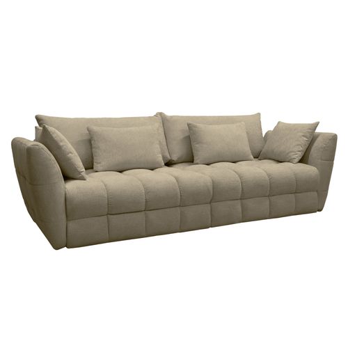 Canapé fixe 4 places CAPSIO coloris beige vue 3/4